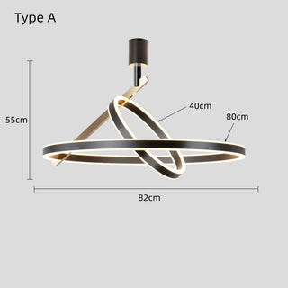 Double Ring Ceiling Light – Modern Aluminum Ring LED Ambient Lighting Fixture