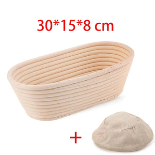 Handwoven rattan bread basket