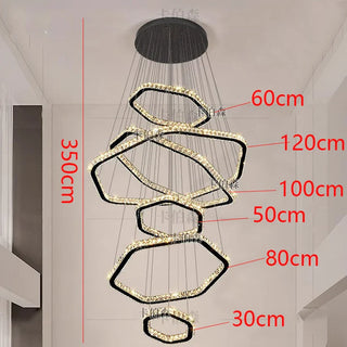 Modern Crystal Chandelier | Adjustable LED Lighting - Elegant Living Room Fixture