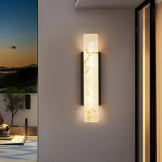 Marble-Effect Wall Light – Waterproof Outdoor Wall Sconce with LED Lighting