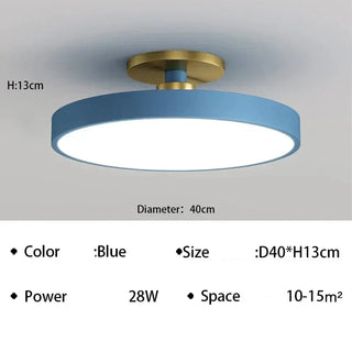 Aluminum LED Ceiling Light – Modern Minimalist Fixture with Soft Ambient Lighting