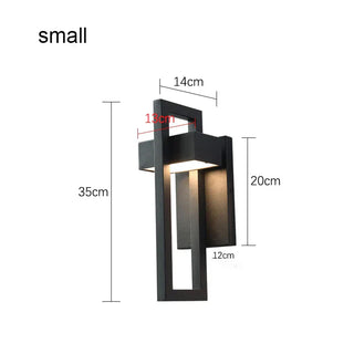 Outdoor Wall Light - Black Aluminum Frame | IP65 Waterproof Architectural Lighting