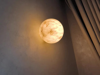 Marble Wall Light – Copper Wall Sconce with Unique Veining & Warm Light