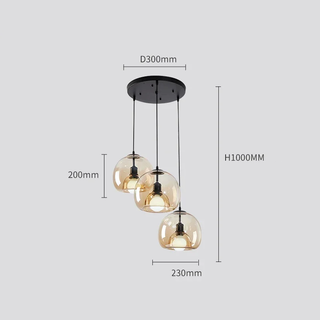 Modern Pendant Light – Elegant Interior Pendant Lamp With Warm Clear Glass