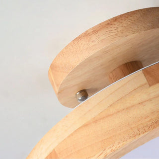 Nordic Wooden Ceiling Light – Scandinavian LED Surface Mount Lamp with Warm Wood Finish