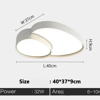 Black Iron Ceiling Light – Modern LED Surface Mount Fixture for Living Room
