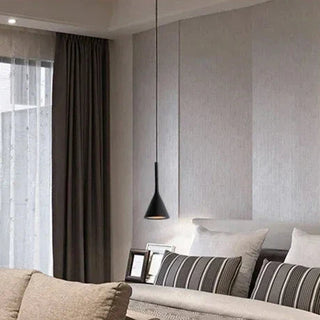 Conical Aluminum Pendant | Adjustable Cable Lighting - Matte Finish Light Fixture