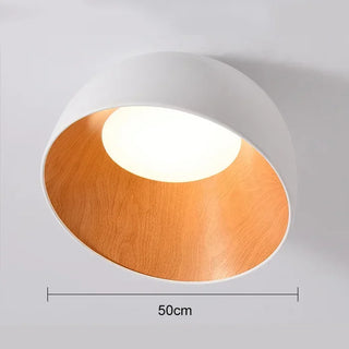 Modern Ceiling Light – Black Metal & Wood Dimmable LED Fixture by Lumavera