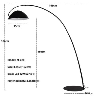 Black Metal Floor Lamp – Modern Adjustable LED Lighting for Living Room Ambiance