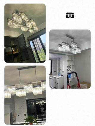Crystal Pendant Lamp – Modern E14 Light Fixture | Dimmable Dining Room Lighting