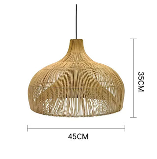 Rattan Pendant Light – Bamboo Woven Lamp with Eco Friendly LED Lighting