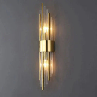 Crystal Wall Light – Rectangular Aluminium Wall Sconce with Warm White LED Bulbs