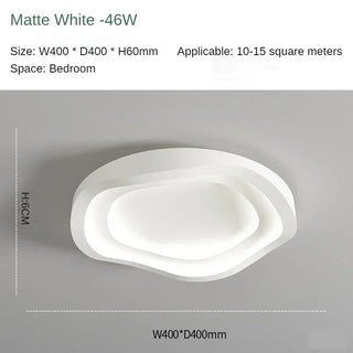 White LED Ceiling Light – Modern Surface Mount Ceiling Lamp With Matte Finish