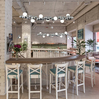 Gold Pendant Lamp – Modern LED Pendant Light with Bubble Glass & Metal Hanging