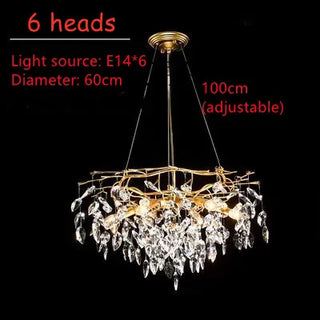 Modern Crystal Chandelier – Luxury Cut Crystal Pendant with Dimmable LED Lighting