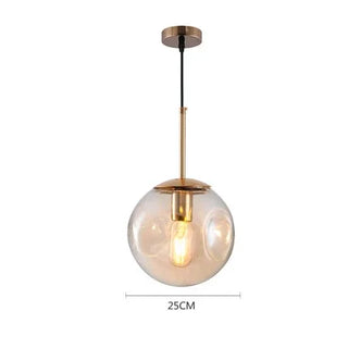 Nordic Glass Pendant Lamp – Cord Pendant Light with Grey Brown Lampshade