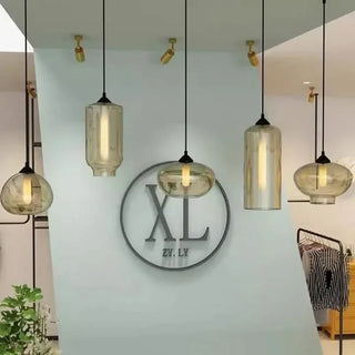 Amber Glass Pendant Lamp – Nordic Pendant Light With Warm Ambient Lighting