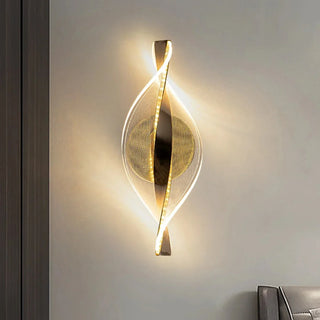Modern Acrylic Wall Light – Artistic Snowflake Design | Gold Finish LED Lamp