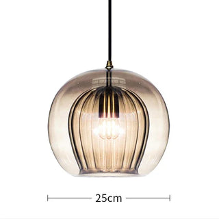 Nordic Glass Pendant Light – Modern Pendant Lighting with Iron Finish Lamp