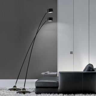 Modern aluminium floor lamp front – minimalist metal standing