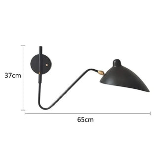 Applique Murale Orientable | Applique Murale Industrielle Avec Bras Pivotant - Finition Noir Mat