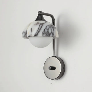Alabaster Wall Light – Natural Marble Lamp With Articulated Arm & Diffuser
