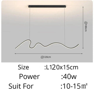 Black LED Pendant Light – Modern Pendant Lamp with Adjustable Color Temperature