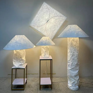 Iron Fabric Floor Lamp – Modern Living Room Lamp with LED Lighting Fixture