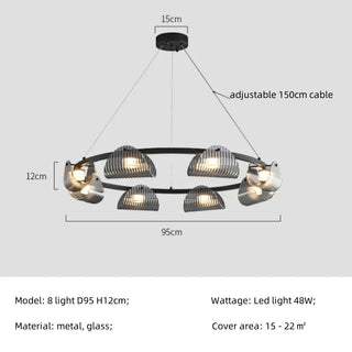 Smoked Glass Pendant Light – Modern Dining Room Lighting With Chrome Finish