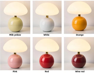 Ceramic Table Lamp – Modern LED Bedroom Lighting With Soft Ambient Light