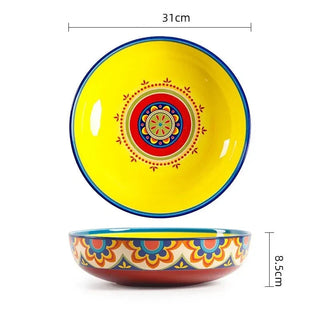 Hand-Painted Ceramic Dinnerware – Artisan Crafted Porcelain Plates & Bowls Set