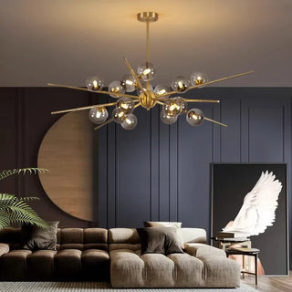 Aluminum Chandelier | Modern Living Room Lighting – Remote Control & Easy Installation