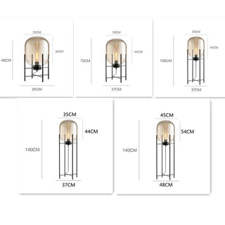 Scandinavian Floor Lamp – Tripod Design With Stained Glass Shade & Soft Ambiance Lighting