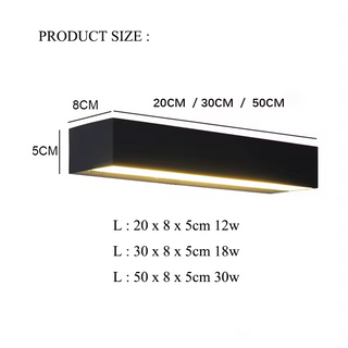 Modern LED Wall Light – Waterproof Outdoor Wall Light with Warm Ambient Lighting