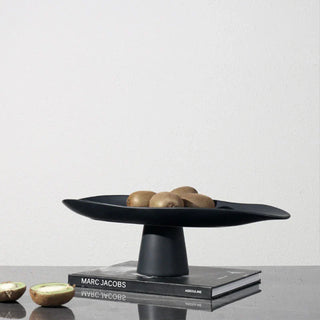 resin fruit plate earthworks handcrafted italian resin plate elegant black platter serveware detail