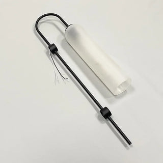 Cylindrical Glass Wall Lamp – Modern Wall Sconce with Gold Arm Lighting