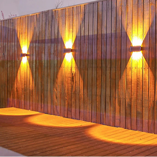 Solar Wall Light – Dimmable Outdoor Solar Lamp | Brushed Nickel Finish LED Garden Lighting