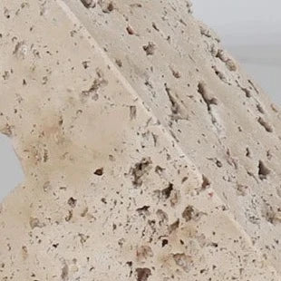 travertine stone bookends elessí leaning beige handcrafted decor angle view