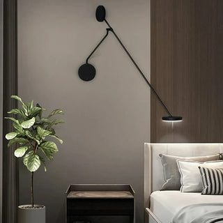 Black Metal Wall Light – Modern Wall Sconce with LED for Bedroom & Office