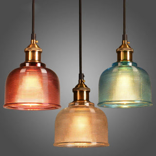 Colored Glass Pendant Light – Modern Dining Room Lighting With Amber Shade