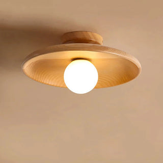 Wood Ceiling Light – Modern Natural Wood Lighting With Warm Ambient LED Illumination
