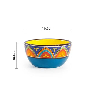 hand-painted ceramic dinnerware earthworks artisan crafted porcelain plates bowls set product view