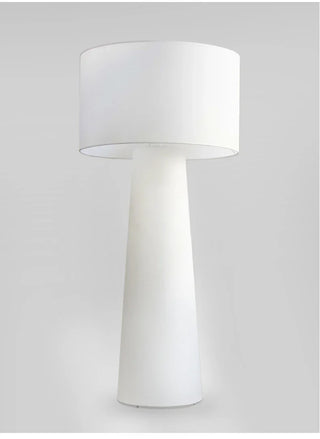Nordic Fabric Floor Lamp – Scandinavian LED Reading Lamp with Chrome Base
