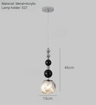 Chrome Pendant Light – Designer Metal Pendant Lamp for Stylish Bedroom Lighting