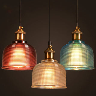 Colored Glass Pendant Light – Modern Dining Room Lighting With Amber Shade