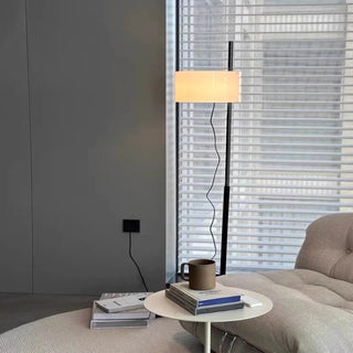 Spanish Floor Lamp – Modern Metal Base with Fabric Shade | LED Ambient Lighting