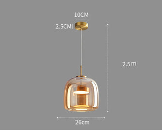 Nordic Glass Pendant Light – Minimalist Pendant Light with Polished Steel Finish