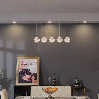 Modern Crystal Pendant Light – Elegant LED Ceiling Lamp for Living Room Illumination
