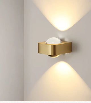 Modern Wall Light | Stainless Steel LED Wall Lamp - Black & Gold Sconce