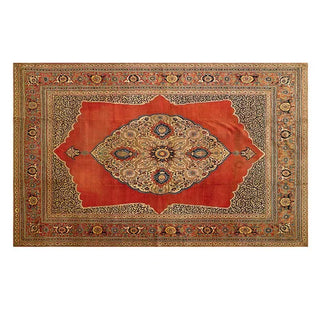 moroccan handwoven traditional pattern non slip thin carpet front view
